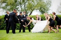 bride groom wedding party