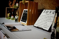 wedding sign in - The Lodge at Leathem Smith Indoor Wedding Venue