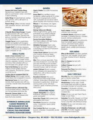 Sturgeon Bay Restaurant The Lodge at Leathem Smith New 2018 Menu Guide