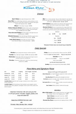 Sturgeon Bay Restaurant The Lodge at Leathem Smith New 2018 Menu Guide